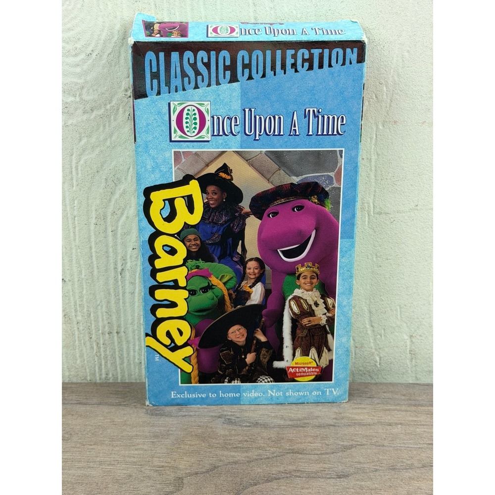 Barney Once Upon A Time VHS 1993 Kids Classic Collection Lydeck Studios